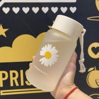 小雏菊[1朵] 特价500ML 日系杯子 好看日式玻璃水杯女夏季ins风简约水瓶便携随手杯雏菊