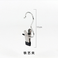 5.铁艺夹 衣帽袜子裤夹水晶亚克力透明挂钩服装店童装男女装店衣钩吊夹夹子
