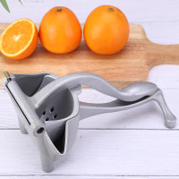 银色(5只榨汁袋) 小型铝合金手动榨汁机柠檬夹榨果汁机家用水果机压汁器坚果不锈钢