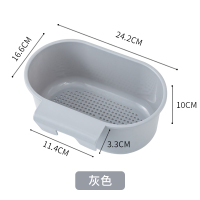 大号可挂式-灰色 厨房水槽厨余湿垃圾沥水篮洗碗池剩菜剩饭汤汁残渣过滤网水池挂架