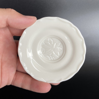 款式四杯垫单个内径3cm 买五送一 德化白瓷茶杯垫 羊脂玉陶瓷品茗杯隔热茶托防烫杯托 功夫茶具配件