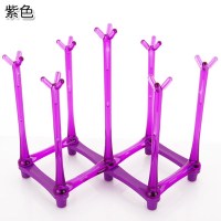 紫色 创意折叠沥水杯架玻璃杯子倒挂架家用奶瓶茶杯马克杯晾杯架多功能