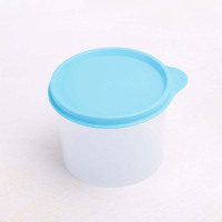 蓝盖 特百惠品 600ml/0.6L双子星密封圆罐 冷藏干货零正食储藏盒保鲜盒