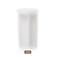 圆形四分格分类保鲜盒3.1L 日本分格保鲜盒五谷杂粮储藏盒密封盒干货分隔食物冷冻冰箱收纳盒