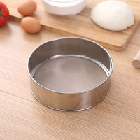 [面粉筛] 15cm[女人巴掌大小 ] 304/201多功能筛斗面粉筛不锈钢面粉过滤网60目网筛烘焙手持细糖