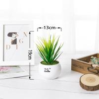 [春草 绿色] 仿真假花盆景家居客厅桌面装饰品小摆件仿真植物小盆栽花卉摆设