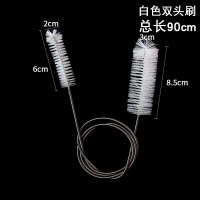 双头管刷 0.9米长 联系客服仅需2元 加长水管刷子鱼缸过滤桶器玻璃进出水弹簧软管管道清洗清洁理神器
