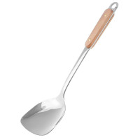 锅铲 木柄不锈钢锅铲套装防烫炒菜铲子厨具漏勺汤勺勺子家用炊具炒勺