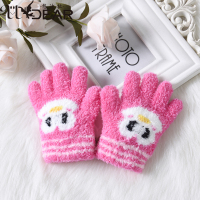 玫红色 3-7岁c0012 悠迪拉台湾mit儿童手套五指3-7岁动物企鹅保暖珊瑚绒可爱儿童手套