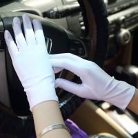 白色 [5双] 5双礼仪手套女春夏薄款氨纶防晒广场舞表演弹力护肤开车骑行白色