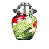 玻璃罐5斤[1个] 泡菜坛子玻璃透明密封带盖酸菜缸咸菜家用陶瓷加厚老式泡菜罐子