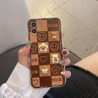 象牙白-格子花朵小熊 畅享9plus 小熊华为荣耀50手机壳女play5t/5/4硅胶10/20/30防摔畅享10/10