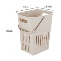 卡其色窄高款1个装 阿诺欣脏衣篮脏衣服收纳筐洗衣篓衣物篮子娄桶衣服家用卧室塑料篓