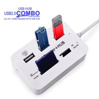 3USB读卡3HUB 快速2.0版本 高速传输3.0分线器3usb电脑多功能金属读卡器hub扩展器集线TFSD卡