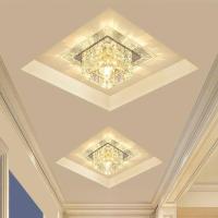 3W 暖光 10厘米暗装:需开孔5-9厘米 LED水晶走廊灯过道灯玄关灯入户门厅灯筒灯射灯简约现代吸顶灯具