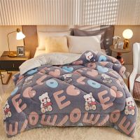 雪花绒冬被-字母熊 100x150cm[3斤儿童被] 北极绒冬被雪花绒被子冬天加厚保暖被芯单人学生宿舍羊羔绒春秋被