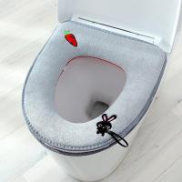灰色马桶垫 马桶垫子四季通用三件套马桶垫坐便套水箱套马桶盖套加厚家用拉链