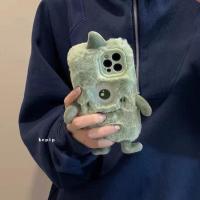 毛绒软壳[卡通大眼仔]不是全包镜头 x1s 卡通小怪兽华为nova5手机壳畅享9毛绒7pro/6se女p20p30软ma