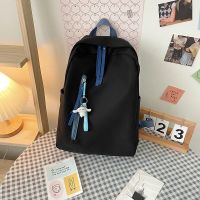 黑色[防水加强面料] 单包 日系ins原创小众书包女大学生百搭简约双肩包韩版原宿ulzzang背包