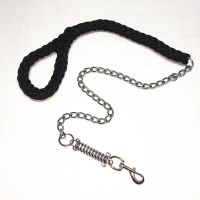 黑色 单链子 小号(10-25斤) 大狗狗牵引绳狗链子防咬防爆冲金毛阿拉斯加项圈中大型犬狗绳铁链