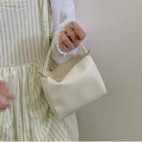 奶白无链条 豆腐包女2020韩版ins 简约风软皮手拎包大容量日常百搭手挎小包女
