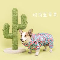 蓝苹果 L(6-13斤) 短腿队长狗狗四脚衣服 防水耐脏 全包裹可爱雨衣 悍拓同款 柯基