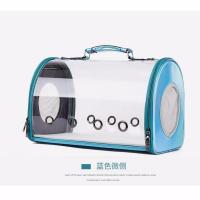 蓝色 手提透明宠物包 大号猫咪透明包 单肩手提猫包太空背包