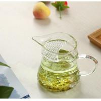 白把月牙公杯 耐热玻璃过滤分茶器加厚月牙公道杯绿茶泡茶杯漏一体办公沏茶杯