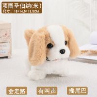 圣伯纳(米) 普通电池+螺丝刀 毛绒电动小狗儿童玩具仿真泰迪狗狗会走会叫宝宝男女孩礼物1-6岁