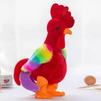 疯狂鸡 大红色 电池版(送三节五号电池) 儿童电动毛绒公鸡会叫大公鸡会唱歌跳舞惨叫鸡玩偶尖叫鸡公仔玩具