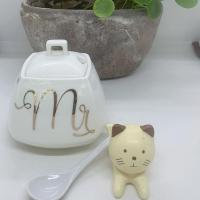 半斤装调味罐(M字) 陶瓷调味罐味精盐罐辣椒猪油瓶碗水蒸蛋盅隔水燕窝炖盅家用大小号