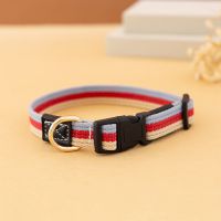 红色帆布S(适合20-35斤狗狗) 狗狗项圈外出宠物用品通用狗狗项圈脖圈可调节猫项圈狗圈脖圈项圈