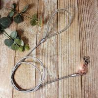 银白色 粗4mm*长62cm 结实耐咬狗链钢丝狗绳加长链子狗狗牵引绳宠物用品哈士奇萨摩耶