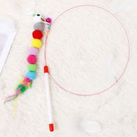 毛毛虫逗猫棒 逗猫棒仿真羽毛宠物自嗨解闷小鸟可替换头加长杆猫咪猫玩具用品