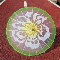 浅绿新 伞面直径76公分 透明茉莉花开舞蹈伞 茉莉情怀舞台旗袍走秀古典舞道具跳舞工艺伞