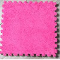 30*30*0.6CM 10片装 玫红色 房间地毯卧室满铺家用榻榻米飘窗可手洗方块拼接泡沫毛毛绒面地垫