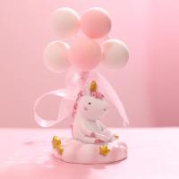 粉色看书独角兽 ins风少女心独角兽房间装饰小摆件创意汽车内饰品摆件女居家饰品