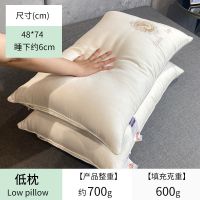白色低枕[单只装]TH 48x74cm[柔柔弹弹枕] 弹弹枕头超软枕芯单人学生宿舍家用低枕护颈椎助睡眠高回弹单只装
