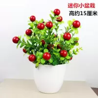 小号发财果[特价]15cm 仿真发财果盆栽假花装饰花束塑料富贵果仿真花绿植物干花小摆件