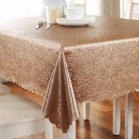 万年青香槟 120*120cm桌布 茶几餐桌布防水防烫长方形圆形欧式布艺隔热圆桌垫正方形台布盖布