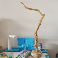 去皮本色不带叉0.7米(无底座) 干树枝 干树枝灯原生态实木灯架Diy卧室客厅落地灯装饰挂钩衣架编织灯罩