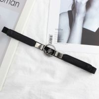 黑色 韩式花朵扣细腰封女配裙松紧弹力腰带窄挂钩装饰衣服简约百搭皮带