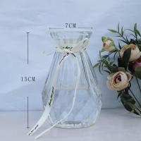 高15CM[透明款]1只_ 创意玻璃花瓶透明水养客厅摆件鲜花插花瓶北欧简约富贵竹干花花瓶