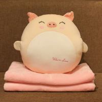 米色小猪 单独抱枕35CM[不含毯子] 暖手抱枕被子两用办公室靠垫靠枕三合一女生午睡毯子午休枕头神器