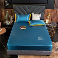 贵蓝 90x200cm[单床笠] 冰丝绣花床笠1.8米夏季床罩三件套1.5床套裙可机洗床垫全包保护套