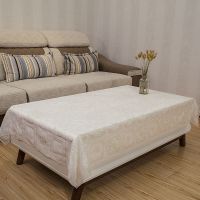 花裙蓝 60*60cm 茶几桌布防水防烫防油免洗长方形田园欧式餐桌垫PVC台布塑料布艺