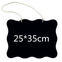 大号波浪形 家居饰品装饰挂牌小黑板创意双面黑板挂件木质工艺品商店铺门挂牌