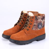 [107]绒毛半沙漠 38 冬季老式大头鞋男防砸电焊工劳保靴男女高帮工地鞋加厚羊毛户外鞋