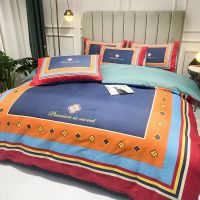 斯图亚克[热卖]加厚款 1.8床[被套200x230]四件套 乐加北欧轻奢斜纹贡棉床上四件套亲肤床单被套1.5/1.