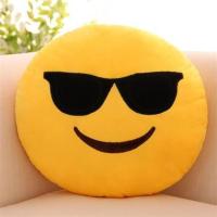 浅灰色墨镜酷 30厘米-39厘米 表情包女生方形萌萌枕头公主护腰垫大靠垫可爱枕头套抱枕的小号圆
